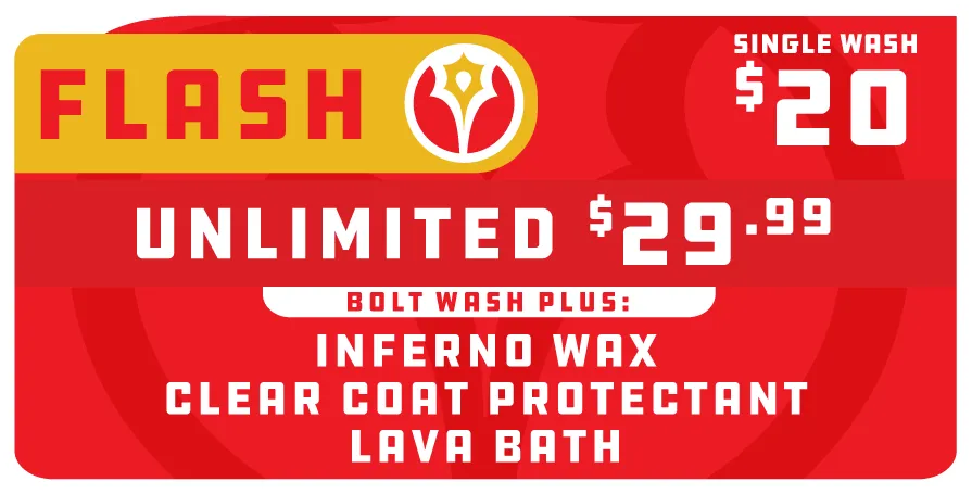 Flash Wash - $20 single, $29.99 Unlimited